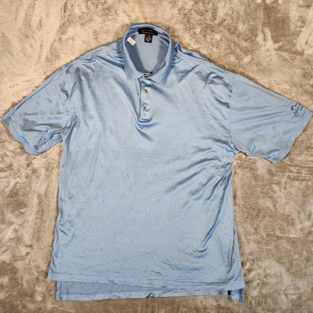 Byron Nelson Eleven Straight Polo Shirt Mens L Blue Excellent Golf Championship
